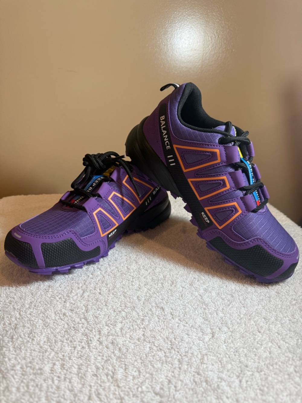 HIKE BALANCE BALANCE III Women Purple Black Orange Hiking Sneakers EU 37 Low Top